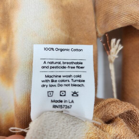 Mate the Label Women's Organic Terry Tie Dye Raglan Pullover Sweatshirt Size XS - Picture 6 of 6